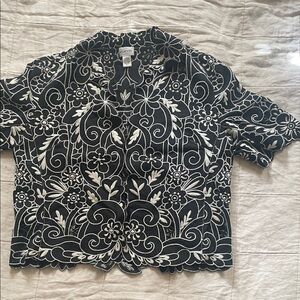 Vintage Floral Embroidered Blouse